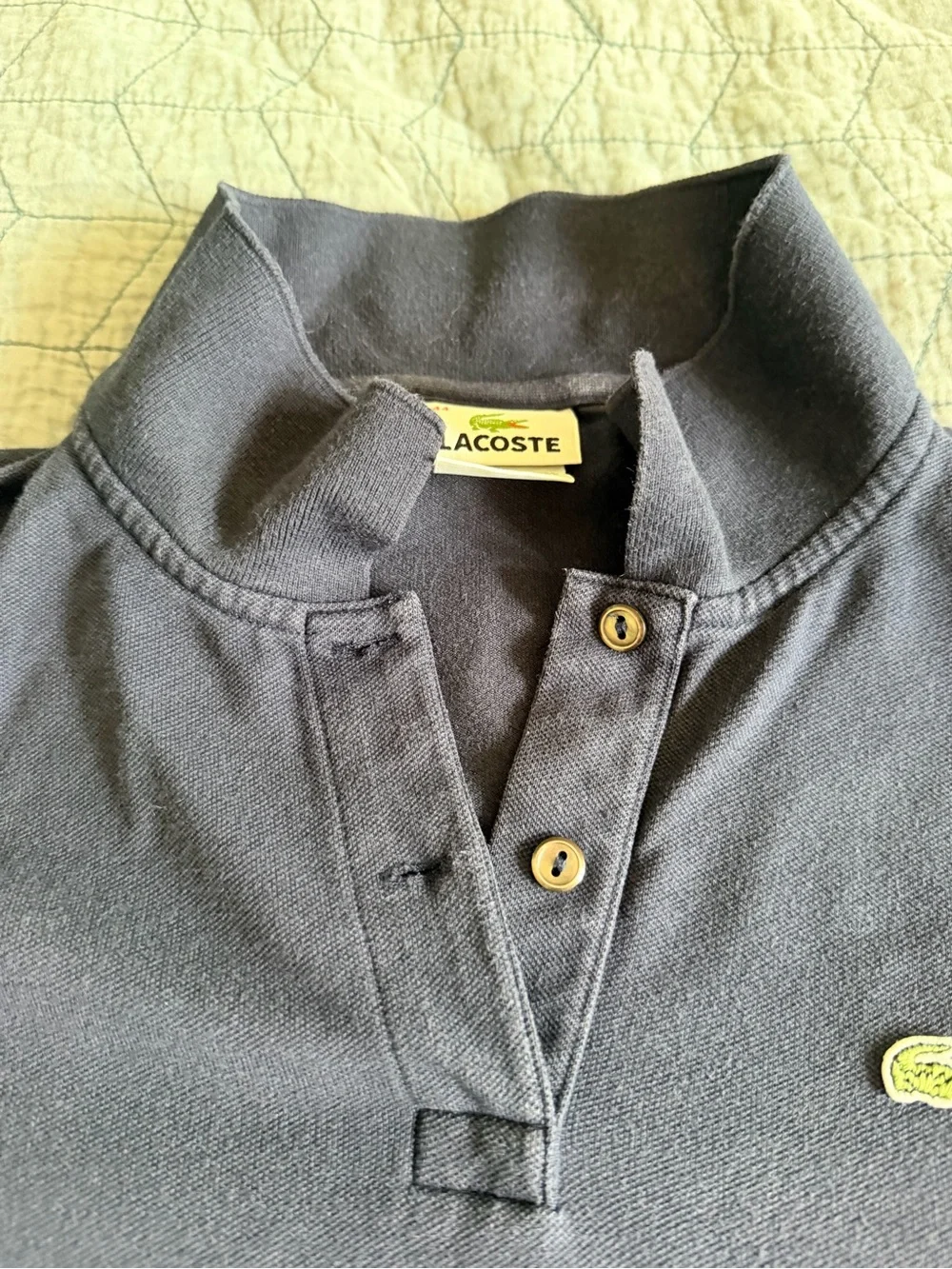 Lacoste Women's Navy Blue Short Sleeve Polo with Crocodile Logo